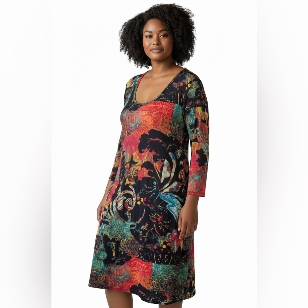 Paragon Lightweight Dress w Stretch, Wrinkle Free, Soft, Gorgeous Colours